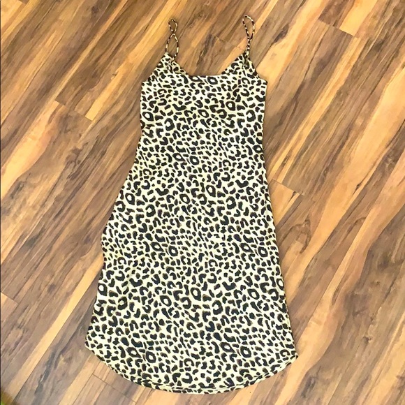 Lilyful Satin Animal Print Slip Dess - Picture 3 of 5